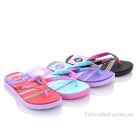Фотография Шлепки детские летние Лето 1388-14 mix (24 пар р.30-35) "Lion" недорого оптом от прямого поставщика