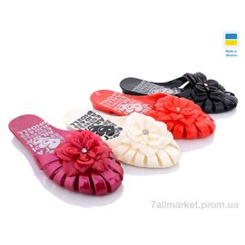 Фотография Шлепки женские облегченные Лето Сілікон2893 mix (6 пар р.36-41) "Vladimir" недорого оптом от прямого поставщика