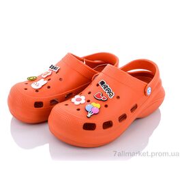 Крокси жіночі літні Літо 8513 оранжевый (10 пар р.36-40) "КалориЯ" недорого оптом від прямого постачальника