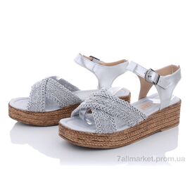 Босоніжки жіночі літні Літо 15000 silver (8 пар р.36-40) "Violeta" недорого оптом від прямого постачальника