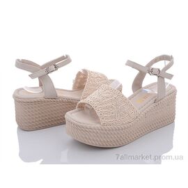Босоніжки жіночі літні Літо 15003 beige (8 пар р.36-40) "Violeta" недорого оптом від прямого постачальника