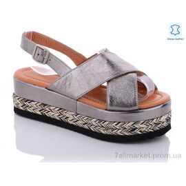 Босоніжки жіночі літні Літо 301-165-05 gun (5 пар р.36-40) "Viva Star" недорого оптом від прямого постачальника