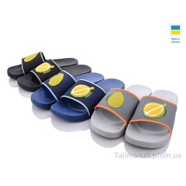 Шльопанці чоловічі пляжні Літо М2058-7 mix (12 пар р.40-45) "Progress" недорого оптом від прямого постачальника