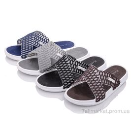 Шльопанці чоловічі пляжні Літо 3060-5 mix (24 пар р.40-45) "Obuvok" недорого оптом від прямого постачальника