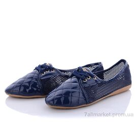 Балетки жіночі зручні Літо 001 blue (8 пар р.36-40) "DeMur" недорого оптом від прямого постачальника