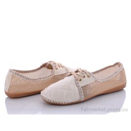 Балетки жіночі зручні Літо 002 beige (8 пар р.36-40) "DeMur" недорого оптом від прямого постачальника