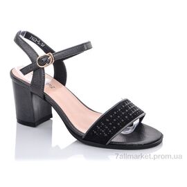 Босоніжки жіночі літні Літо 7622-5 black (8 пар р.36-41) "Sandway" недорого оптом від прямого постачальника