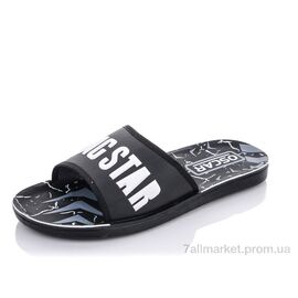 Шльопанці чоловічі пляжні Літо 58-2 черный (6 пар р.40-45) "Oscar" недорого оптом від прямого постачальника