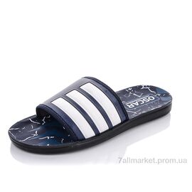 Шльопанці чоловічі пляжні Літо 57-1 т.синий (6 пар р.40-45) "Oscar" недорого оптом від прямого постачальника