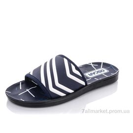 Фотография Шлепки мужские пляжные Лето 57-7 т.синий (6 пар р.40-45) "Oscar" недорого оптом от прямого поставщика