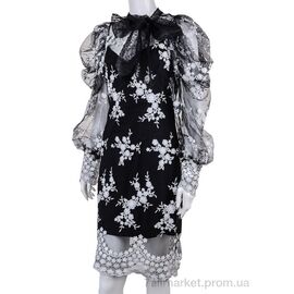 Фотография Платье женское Лето 001 black-white (4 шт. р.сетка 36-42) "Gelsomino" недорого оптом от прямого поставщика