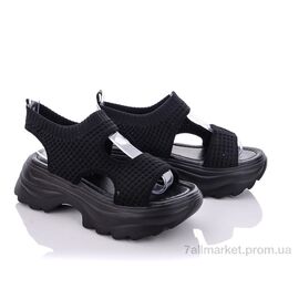 Фотография Босоножки женские летние Лето 197-118 black (8 пар р.36-40) "Violeta" недорого оптом от прямого поставщика