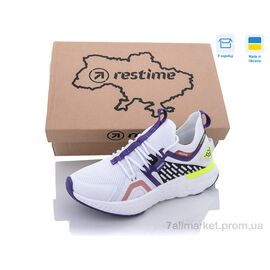 Кросівки жіночі модні Літо SWL22103 white-lime (8 пар р.36-41) "Restime" недорого оптом від прямого постачальника