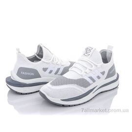 Фотография Кроссовки мужские модные Лето S6(996) white-grey (6 пар р.39-44) "Violeta" недорого оптом от прямого поставщика