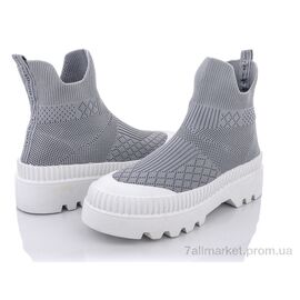 Фотография Ботинки женские стильные Лето 9-768 grey (8 пар р.36-41) "Violeta" недорого оптом от прямого поставщика