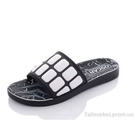 Шльопанці чоловічі пляжні Літо S41 black (6 пар р.40-45) "Oscar" недорого оптом від прямого постачальника