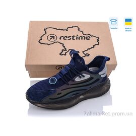 Кросівки чоловічі модні Літо BML22598 navy (8 пар р.41-45) "Restime" недорого оптом від прямого постачальника