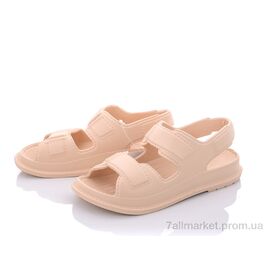 Босоніжки жіночі літні Літо W413 beige (8 пар р.36-41) "Violeta" недорого оптом від прямого постачальника