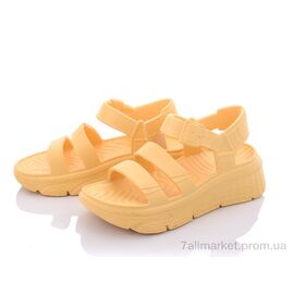 Фотография Босоножки женские летние Лето W412 yellow (8 пар р.36-41) "Violeta" недорого оптом от прямого поставщика