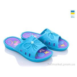 Фотография Шлепки детские летние Лето DS Украіна ППЖ04 бирюза-фиолет (6 пар р.30-35) "Vladimir" недорого оптом от прямого поставщика