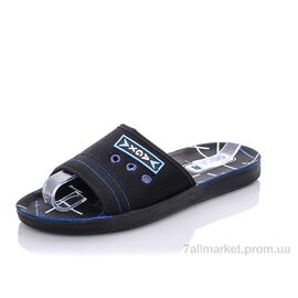 Шльопанці чоловічі пляжні Літо 58-16 черно-синий (6 пар р.40-45) "Oscar" недорого оптом від прямого постачальника