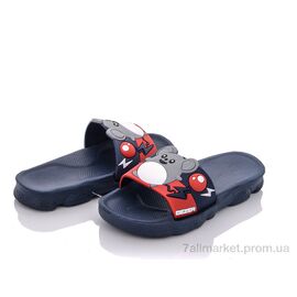Фотография Шлепки детские летние Лето 003 синий (6 пар р.25-30) "Soylu" недорого оптом от прямого поставщика