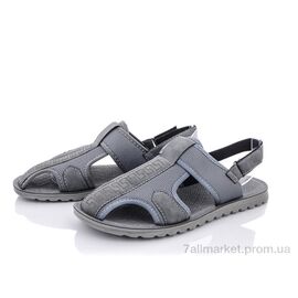 Сандалії чоловічі літні Літо M201-3 grey (8 пар р.40-45) "Violeta" недорого оптом від прямого постачальника