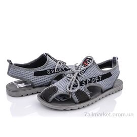 Сандалії чоловічі літні Літо M201-7 grey (8 пар р.40-45) "Violeta" недорого оптом від прямого постачальника