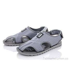 Сандалії чоловічі літні Літо M201-6 grey (8 пар р.40-45) "Violeta" недорого оптом від прямого постачальника