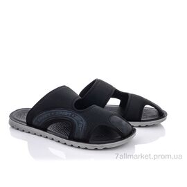 Шльопанці чоловічі пляжні Літо M201-4 black (8 пар р.40-45) "Violeta" недорого оптом від прямого постачальника