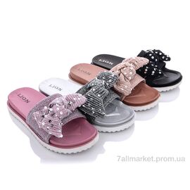 Шльопанці жіночі полегшені Літо 43783-80A mix (24 пар р.37-42) "Lion" недорого оптом від прямого постачальника