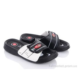 Шльопанці чоловічі пляжні Літо 3R21M black-white (6 пар р.41-43) "Dan Marest" недорого оптом від прямого постачальника