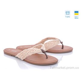 Шльопанці жіночі полегшені Літо MV119 бежевый (6 пар р.38-40) "A.Dama" недорого оптом від прямого постачальника
