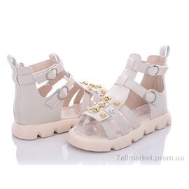 Фотография Босоножки детские летние Лето PL8(1150B) beige (6 пар р.32-37) "Violeta" недорого оптом от прямого поставщика