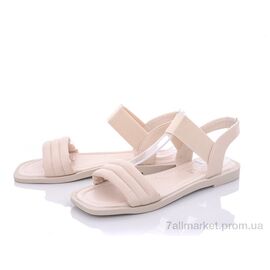 Фотография Босоножки женские летние Лето 197-127 beige (8 пар р.36-41) "Violeta" недорого оптом от прямого поставщика