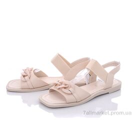 Фотография Босоножки женские летние Лето 197-126 beige (8 пар р.36-41) "Violeta" недорого оптом от прямого поставщика
