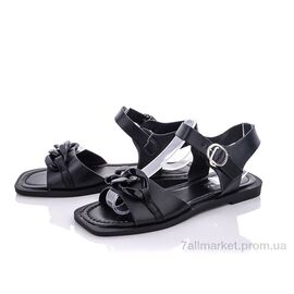 Фотография Босоножки женские летние Лето 197-125 black (8 пар р.36-41) "Violeta" недорого оптом от прямого поставщика