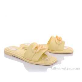 Фотография Шлепки женские облегченные Лето 197-121 yellow (8 пар р.36-41) "Violeta" недорого оптом от прямого поставщика