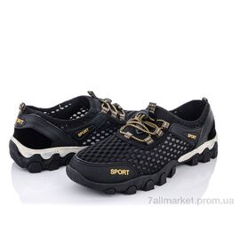 Кросівки чоловічі модні Літо 190-6-1 black (8 пар р.40-44) "Violeta" недорого оптом від прямого постачальника