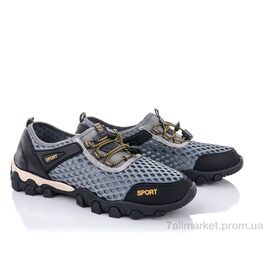 Кросівки чоловічі модні Літо 190-6-3 grey (8 пар р.40-44) "Violeta" недорого оптом від прямого постачальника