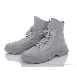 Фотография Ботинки женские стильные Лето 9-767 grey (8 пар р.36-41) "Violeta" недорого оптом от прямого поставщика
