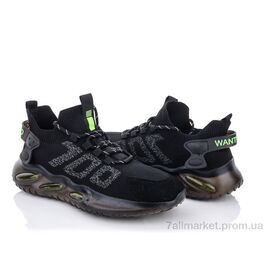 Кросівки чоловічі модні Літо 191-2 black (8 пар р.40-44) "Violeta" недорого оптом від прямого постачальника