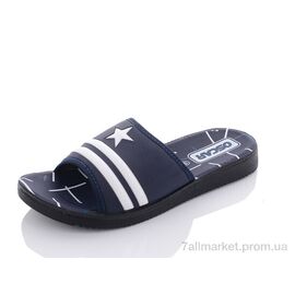 Шльопанці чоловічі пляжні Літо S43 blue (6 пар р.40-45) "Oscar" недорого оптом від прямого постачальника