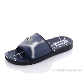 Шльопанці чоловічі пляжні Літо S44 blue (6 пар р.40-45) "Oscar" недорого оптом від прямого постачальника