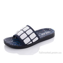 Шльопанці чоловічі пляжні Літо S41 blue (6 пар р.40-45) "Oscar" недорого оптом від прямого постачальника
