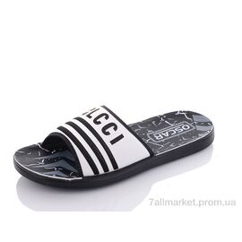 Шльопанці чоловічі пляжні Літо S40 white (6 пар р.40-45) "Oscar" недорого оптом від прямого постачальника