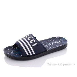 Шльопанці чоловічі пляжні Літо S40 blue (6 пар р.40-45) "Oscar" недорого оптом від прямого постачальника