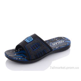Шльопанці чоловічі пляжні Літо S32 blue (6 пар р.40-45) "Oscar" недорого оптом від прямого постачальника