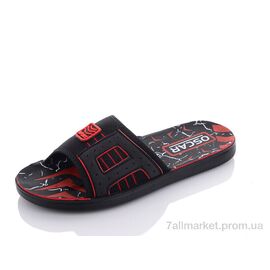 Шльопанці чоловічі пляжні Літо S32 red (6 пар р.40-45) "Oscar" недорого оптом від прямого постачальника