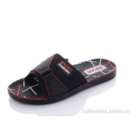 Фотография Шлепки мужские пляжные Лето S25 red (6 пар р.40-45) "Oscar" недорого оптом от прямого поставщика